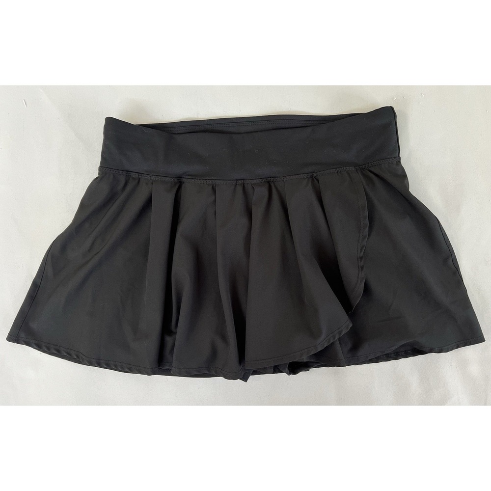 Joy‎ Lab Flare Tennis Skort Drawcord Waist Golf Skirt Pockets Black Large